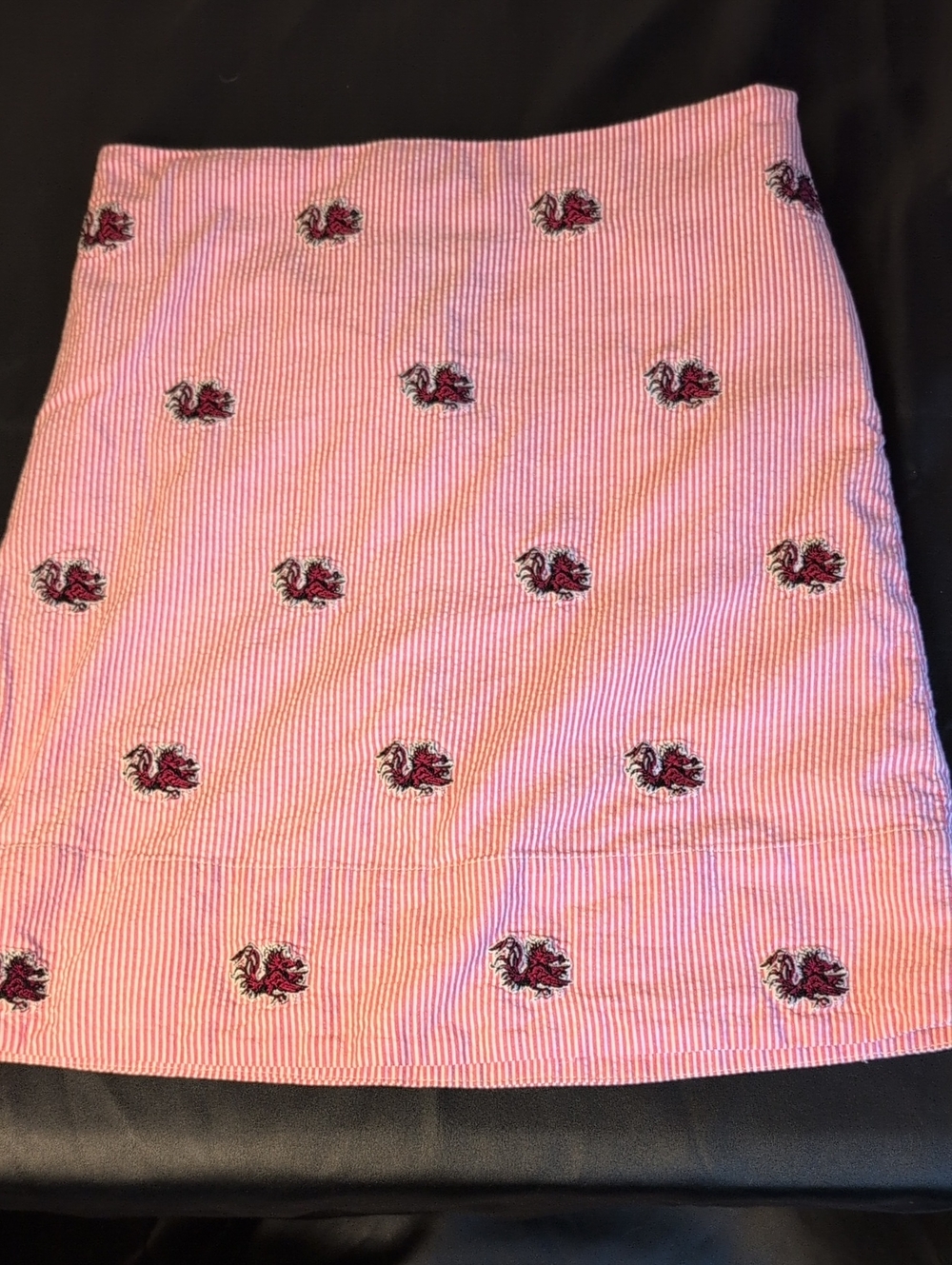 Embroidered Carolina Gamecocks Knee Length Cotton Skirt